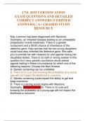 CNL 2025 CERTIFICATION EXAM QUESTIONS AND DETAILED CORRECT ANSWERS &lpar;VERIFIED ANSWERS&rpar; &vert; A&plus; GRADED STUDY RESOURCE