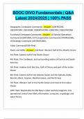 BDOC DIVO Fundamentals &vert; Q&A Latest 2024&sol;2025 &vert; 100&percnt; PASS