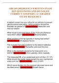 ABCOP ORTHOTICS WRITTEN EXAM 2025 QUESTIONS AND DETAILED CORRECT ANSWERS &vert; A&plus; GRADED STUDY RESOURCE