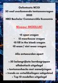 NCOI commerciele economie - 50 veel voorkomende tentamenvragen tentamen 2025 &plus; kernbegrippen &plus; trends en ontw&period; &plus; top 10 modellen - MOEILIJK&excl;
