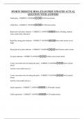 SPORTS MEDICINE HOSA EXAM PREP UPDATED ACTUAL QUESTION WITH ANSWERS