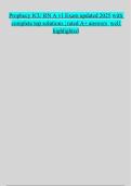 Prophecy ICU RN A v1 Exam updated 2025 with complete top solutions &vert; rated A&plus; answers well highlighted