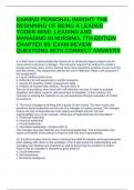 GAINING PERSONAL INSIGHT&colon; THE BEGINNING OF BEING A LEADER YODER-WISE&colon; LEADING AND MANAGING IN NURSING&comma; 7TH EDITION CHAPTER 05&colon; EXAM REVIEW QUESTIONS WITH CORRECT ANSWERS