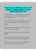 Prophecy Core Mandatory Part 2 with complete solutions graded A&plus;&vert; latest update 2025 &vert;100&percnt; Pass