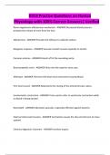 D313 Practice Questions on Human Physiology with 100&percnt; Correct Answers&vert; Verified
