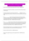 D313 Respiratory system Lab Questions with 100&percnt; Correct Answers&vert; Verified