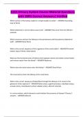D313 Urinary System Course Material Questions with 100&percnt; Correct Answers&vert; Verified