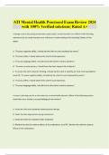 ATI Mental Health Proctored Exam Review Exam &vert; graded A&plus;&vert; Updated & Verified &vert; 2024