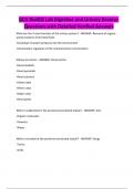 GCU Bio202 Lab Digestive and Urinary Review- Questions with Detailed Verified Answers