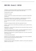 MIE 305 - Exam 2 - NCSU Questions and Answers Graded A&plus;