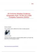 UK Extreme Weather Evidence Geography AQA GCSE &lpar;9-1&rpar; With Complete Solutions &lpar;2025&rpar;&excl;&excl;