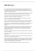 MIE 305-Test 1 Questions and Answers