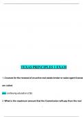 Texas Real Estate Principles 1 &lpar;Practice Exam&rpar; Questions and Answers2025&sol;2026