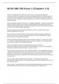 NCSU MIE 305 Exam 1 &lpar;Chapters 1-3&rpar; Questions and Answers Graded A&plus;
