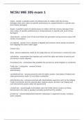 NCSU MIE 305 exam 1 Questions and Answers 100&percnt; Solved