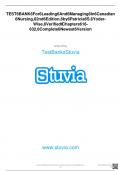 TEST BANK For Leading And Managing In Canadian Nursing&comma; 2nd Edition&comma; by Patricia S&period; Yoder-Wise&comma; Verified Chapters 1 - 32&comma; Complete Newest Version
