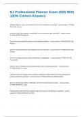 NJ Professional Planner Exam 2025 With 100&percnt; Correct Answers