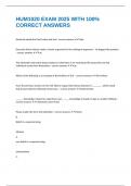 HUM1020 EXAM 2025 WITH 100&percnt; CORRECT ANSWERS