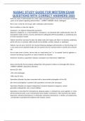NU664C STUDY GUIDE FOR MIDTERM EXAM QUESTIONS WITH CORRECT ANSWERS 2025
