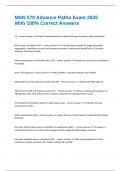 MSN 570 Advance Patho Exam 2025 With 100&percnt; Correct Answers