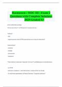 Rasmussen - MDC III - Exam 2 Questions with Complete Solutions 2025 Graded A&plus;