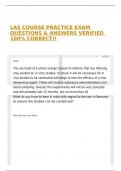LAS COURSE PRACTICE EXAM QUESTIONS & ANSWERS VERIFIED  100&percnt; CORRECT&excl;&excl;
