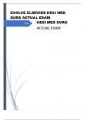 Med-Surg Hesi Review &sol; Evolve Elsevier Hesi Med Surg Actual Exam With 150 Real Exam Questions And Correct Answers With Well-Elaborated Rationales Newest 2025 Update