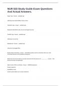 NUR 533 Study Guide Exam Questions And Actual Answers&period;