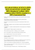 ASVAB GENERAL SCIENCE &lpar;2025&rpar; NEW EXAM STUDY GUIDE With 100&percnt; Detailed & Verified &vert; 100&percnt; Complete SOLUTIONS &vert; Graded A&plus; &vert; 100&percnt; Guaranteed Pass
