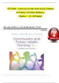 TEST BANK - Community and Public Health Nursing&colon; Evidence for Practice&comma; 3rd Edition &lpar;DeMarco&rpar;&comma; Chapters 1 - 25 &vert; All Chapters Latest Update 2025