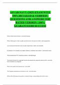 ASVAB-NAVY &lpar;2025&rpar; EXAM WITH 100&percnt; DETAILED & VERIFIED &vert; QUESTIONS AND ANSWERS TOP RATED VERSION &vert; 100&percnt; GUARANTEEDD SUCCESS