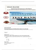 TEST BANK Marketing Management &lpar;4th Ed&rpar; By Johnston&semi; Marshall&vert; All 14 Chapters Covered