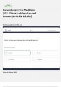 Comprehensive Test Med Chem &lpar;121&rpar; 150&plus; Actual Questions and Answers &lpar;A&plus; Guide Solution&rpar;