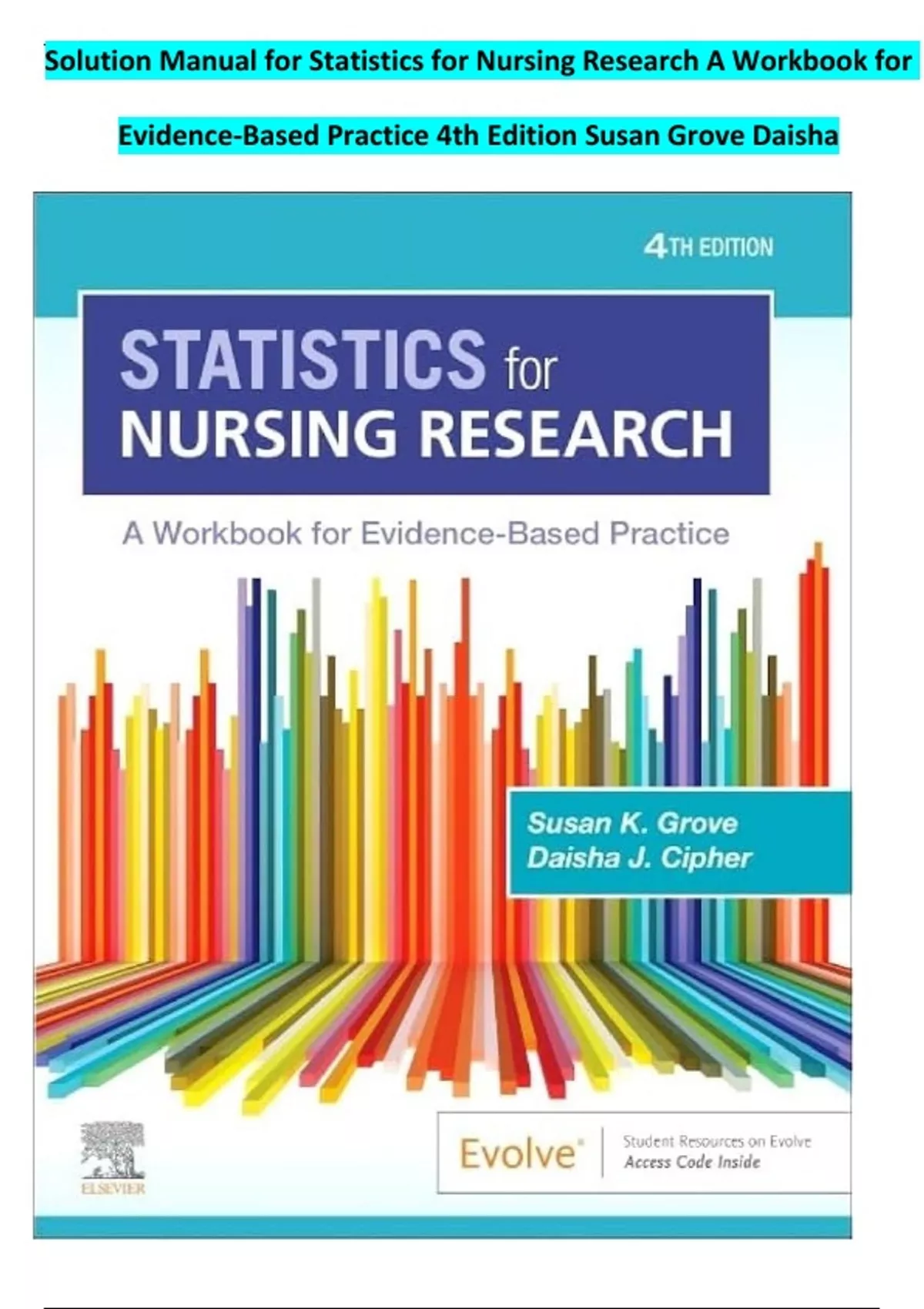 Solution Manual for Statistics for Nursing Research A Workbook for ...