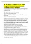 HESI 799 RN Exit Exam 2025 Latest complete Exam set Questions and simplified correct Answers