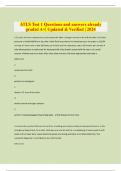 ATLS Test 1 Questions and answers already  graded A&plus;&vert; Updated & Verified &vert; 2024