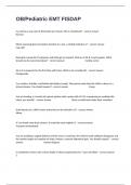 OB&sol;Pediatric EMT FISDAP Exam Study Questions With Advanced Answers&period;