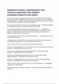 MINNESOTA DENTAL JURISPRUDENCE 2025 PRACTICE QUESTIONS AND CORRECT ANSWERS&semi;&lpar;COMPLETE QUIZ BANK&rpar;