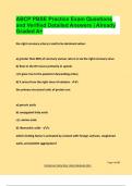 ABCP EXAM PACKAGE DEAL QUESTIONS AND VERIFIED DETAILED ANSWERS &vert; 100&percnt; GUARANTEED PASS &vert; ALREADY GRADED A&plus;