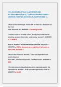 VITA ADVANCED ACTUAL EXAM NEWEST 2025  ACTUALCOMPLETE REAL EXAM QUESTION AND CORRECT  ANSWERS &lpar;VERIFIED ANSWERS &rpar; ALREADY GRADED A&plus; &period;