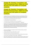 Chapter 06&colon; Genetics&comma; Conception&comma; and Fetal Development Perry&colon; Maternal Child Nursing Care&comma; 6th Edition 32 complete solutions&period; 