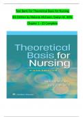 Test Bank For Theoretical Basis for Nursing  6th Edition by Melanie McEwen&semi; Evelyn M&period; Wills Chapter 1 - 23 Complete &emsp;