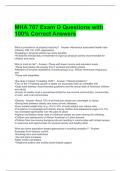 MHA 707 Exam D Questions with 100&percnt; Correct Answers 