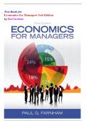Test Bank for Economics for Managers 3rd Edition by Paul Farnham isbn-9780132773706 All Chapters Latest Verified Edition Graded A&plus;