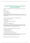 Nursing 1105 PowerPoint Questions And Answers With Verified Solutions