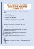 PACKAGE DEAL FOR THE GXMO EXAM QUESTIONS &vert;GUARANTEED ACCURATE ANSWERS &vert;2025