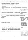 Marketing Ch 5&period; Question and correct answers graded A&plus; passed