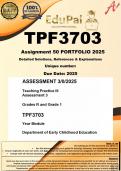 TPF3703 Assignment 50 PORTFOLIO &lpar;COMPLETE ANSWERS&rpar; 2025