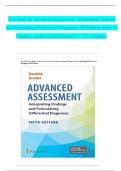 Test Bank for Advanced Assessment&colon; Interpreting Findings and Formulating Differential Diagnoses&comma; 5th Edition&comma; Mary Jo Goolsby&comma; Laurie Grubbs Chapter 1 - 22 &vert; Complete