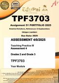 TPF3703 Assignment 51 PORTFOLIO &lpar;COMPLETE ANSWERS&rpar; 2025